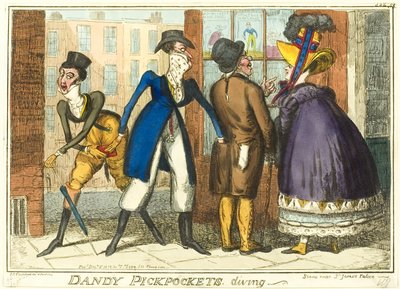 Dandy-Taschendiebe tauchen von Isaac Robert Cruikshank