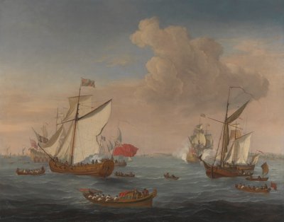 Schiffe in der Themsemündung bei Sheerness von Isaac Sailmaker