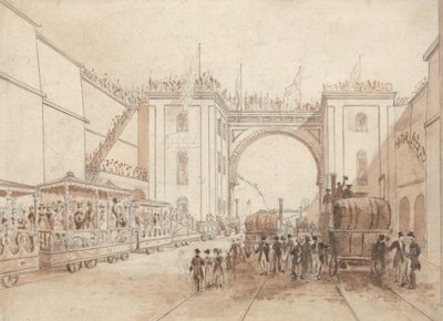 Eröffnung der Liverpool und Manchester Eisenbahn von Isaac Shaw