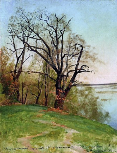 Eiche am Flussufer, 1887 von Isaak Ilyich Levitan