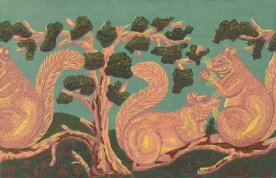 Bandbox-Design - Eichhörnchen, ca. 1938 von Isabella Ruth Doerfler