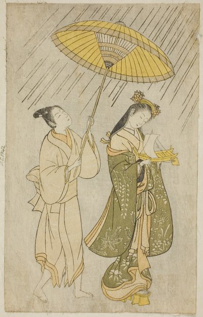 Parodie von Komachi, die um Regen betet von Ishikawa Toyonobu