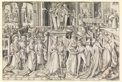 Tanz der Töchter von Herodias von Israhel van Meckenem