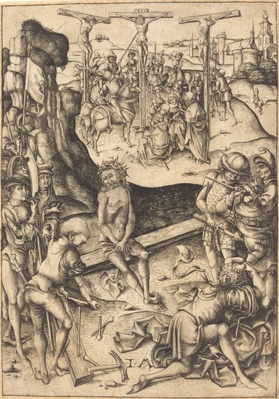 Die Kreuzigung, ca. 1480 von Israhel van Meckenem