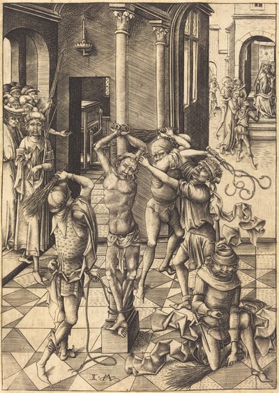 Die Geißelung, ca. 1480 von Israhel van Meckenem