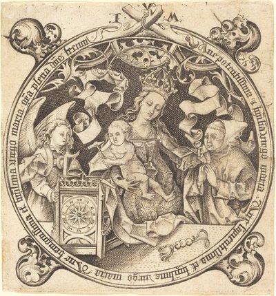 Die Madonna mit der Uhr von Israhel van Meckenem