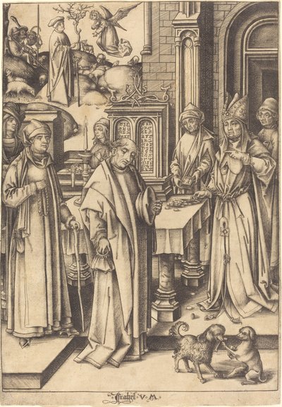 Joachims Opfer von Israhel van Meckenem after Hans Holbein the Elder