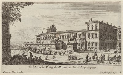 Veduta della Piaza di Montecavallo von Israël Silvestre