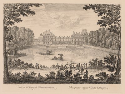 Ansicht des Teichs von Fontainebleau, 1666 von Israël Silvestre