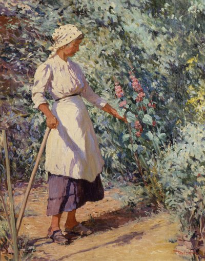 Frau im Garten von Istvan Mero