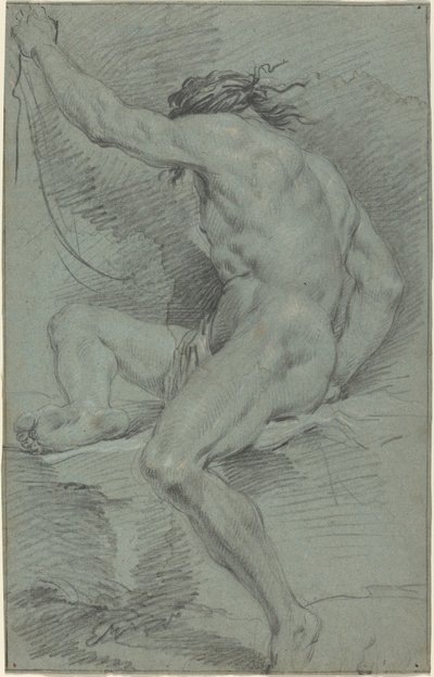 Nackte Figur (akademische Studie) von Italian 17th Century