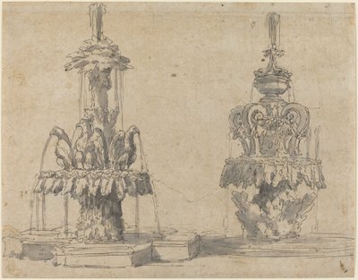 Zwei Brunnen von Italian 17th Century