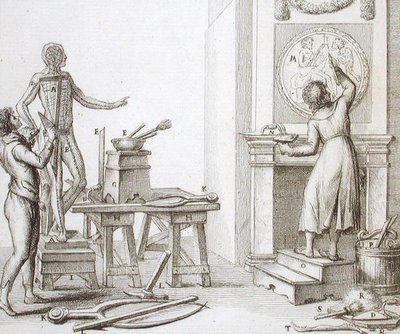 Das Atelier eines Bildhauers, um 1800 von Italian School
