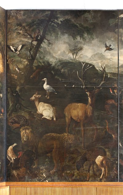 Tiere, Mythos des Orpheus, (Detail) von Italian School
