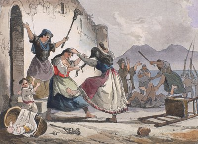 Rauferei zwischen Frauen von Italian School