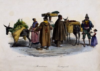 Obst- und Gemüsehändler von Italian School