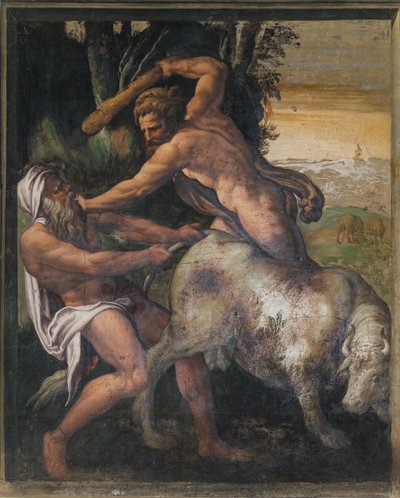 Herkules tötet den kretischen Stier, Gelbes Zimmer von Italian School