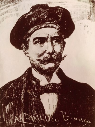 Porträt von Emilio Salgari (Lithographie) von Italian School