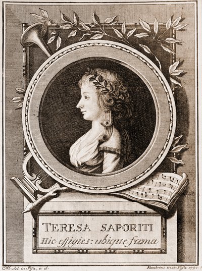 Porträt von Teresa Saporiti von Italian School