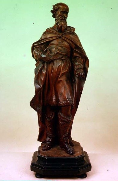 Venezianische Statue eines bärtigen männlichen Heiligen von Italian School