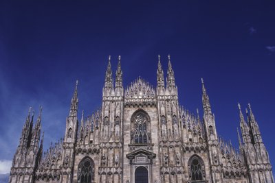 Ansicht der Westfassade, begonnen 1386 von Italian School