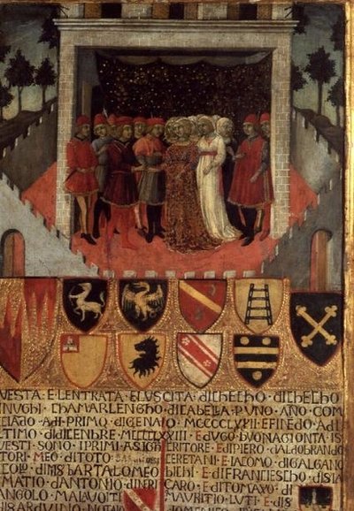 Hochzeitsfest, Sienesisch, ca. 1400 von Italian School