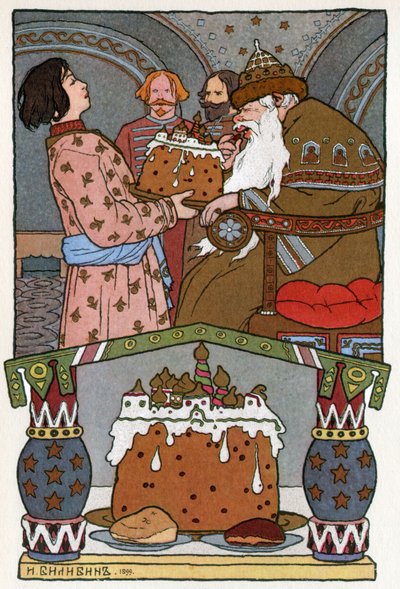 Die Prinzessin und der Frosch, um 1899 von Ivan Yakovlevich Bilibin
