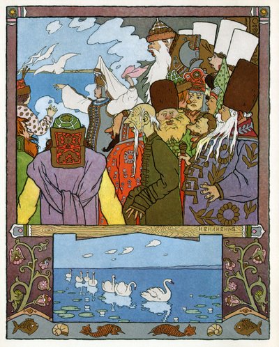 Die Prinzessin und der Frosch, um 1899 von Ivan Yakovlevich Bilibin