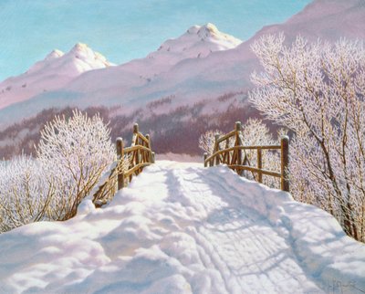 Silberfrost, Engadin, 1910 von Ivan Fedorovich Choultse