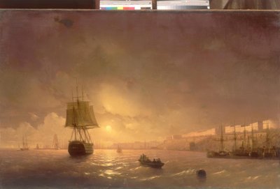 Ansicht von Odessa in einer Mondnacht von Ivan Konstantinovich Aivazovsky
