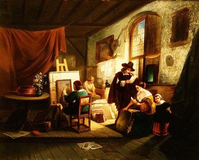 Das Atelier des Künstlers von J.A.B. Stroebel