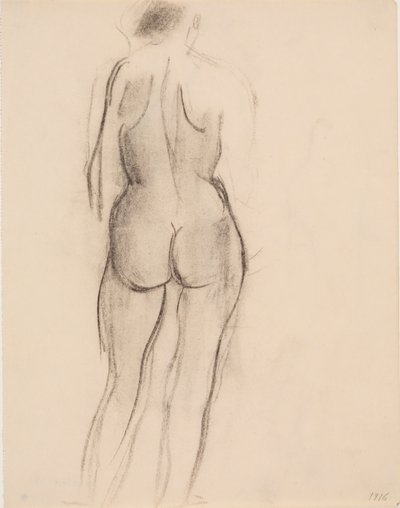 Weibliches stehendes Modell, von hinten gesehen von J.A. Jerichau