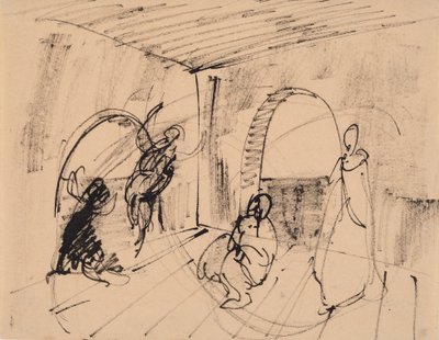 Entwurf für das Gemälde "Hekuba" von J.A. Jerichau