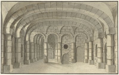 Dekorationsentwurf eines Kerkers von J.A. Tempelier