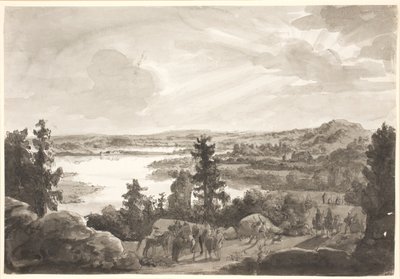 Blick auf einen See, Norwegen von Johan Christian Dahl