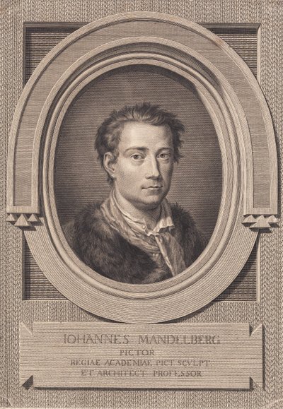 Porträt des Malers Johan Mandelberg von J.F. Clemens