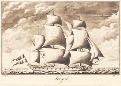 Suite von Schiffen. Fregatte von J.F. Clemens