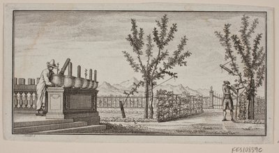 Vignette mit vier geflügelten Genien von J.F. Clemens