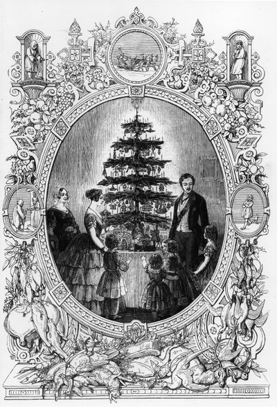 Weihnachtsbaum im Windsor Castle von J.L. (after) Williams