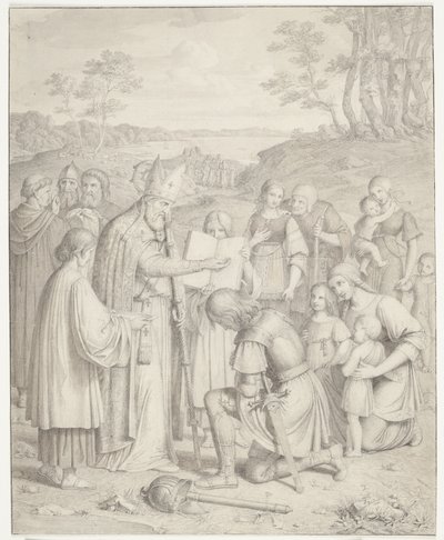 Die erste Taufe der Dänen von J.L. Lund