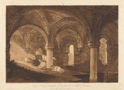 Krypta der Kirkstall Abbey, veröffentlicht 1812 von Joseph Mallord William Turner