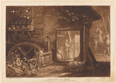 Pembury Mühle, Kent, veröffentlicht 1808 von Joseph Mallord William Turner