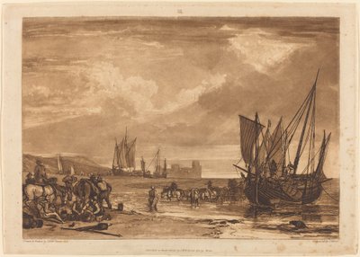 Szene an der französischen Küste, veröffentlicht 1807 von Joseph Mallord William Turner