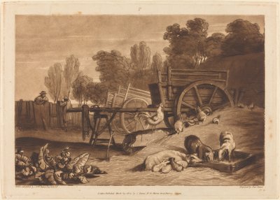 Der Bauernhof mit dem Hahn von Joseph Mallord William Turner