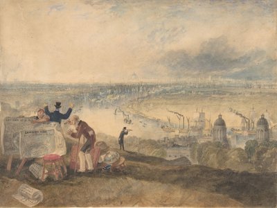 Ansicht von London von Greenwich, 1825 von Joseph Mallord William Turner