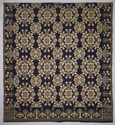 Bettdecke, 1837 von J.M. Davidson