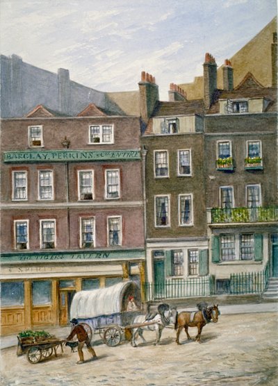 The Tiger Tavern, Tower Dock, London, 1868 von JT Wilson