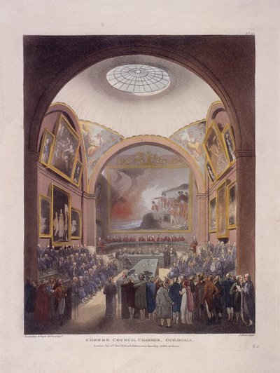 Guildhall Ratssaal, London von J Bluck