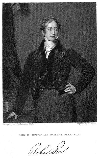 Robert Peel, britischer Staatsmann des 19. Jahrhunderts von J. Cochran