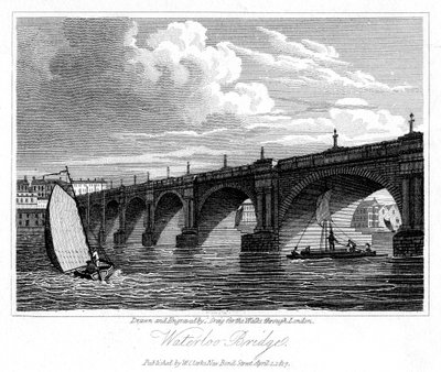 Waterloo-Brücke, London, 1817 von J. Greig